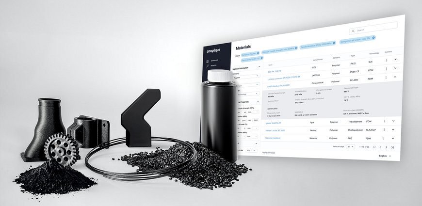 Replique Launches Material Database at Formnext 2023 to Simplify Selection in Additive Manufacturing